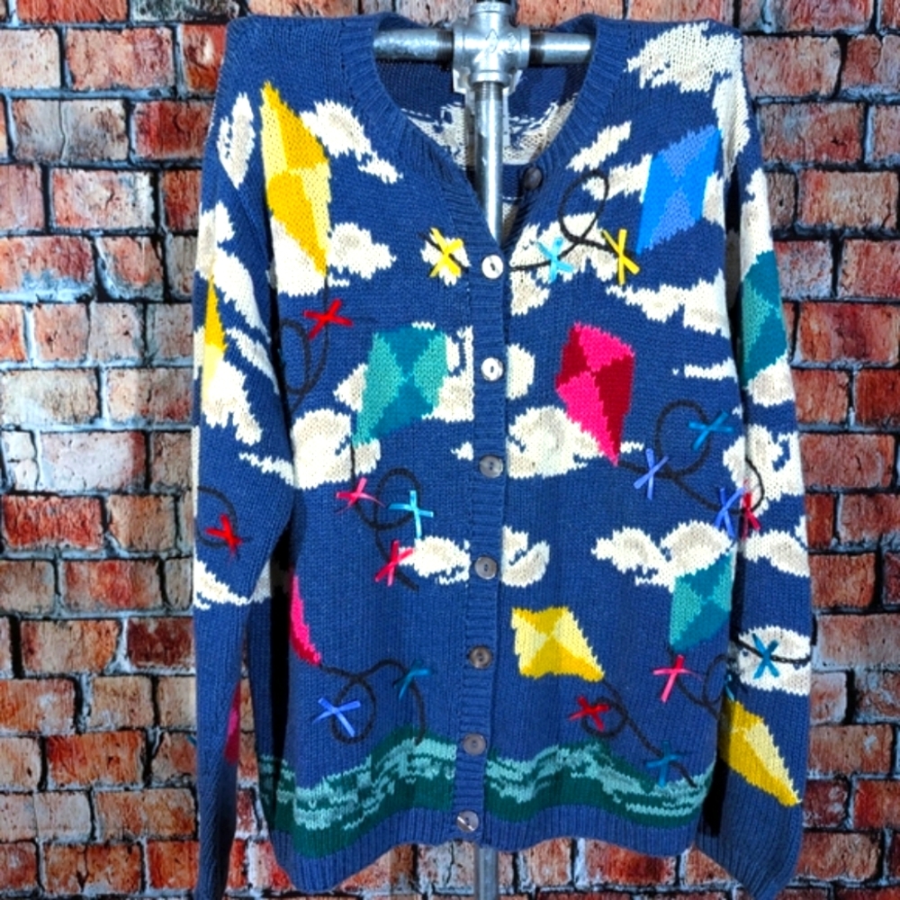 🪁Vintage Cloud Hand-Knit Sweater
